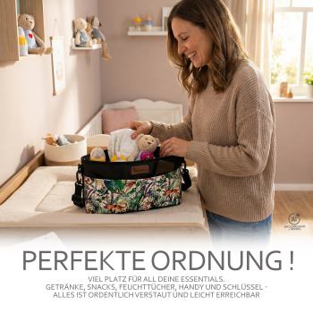 Preview: BAMBINIWELT universal Buggy ORGANIZER, Kinderwagen-Tasche, Wickeltasche mit Getränkehalter